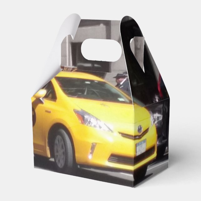 NEW YORK YELLOW CAB/TAXI PARTY FAVOR FAVOUR BOX (Front Side)