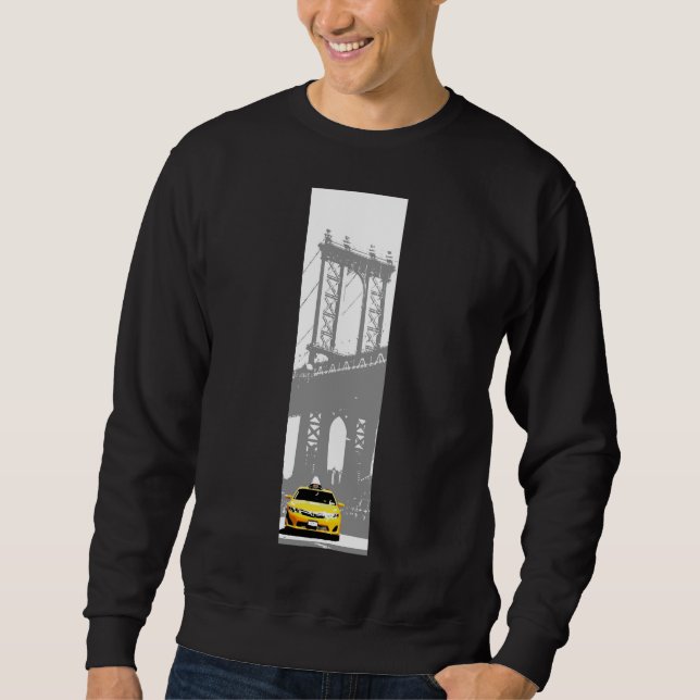 New York Yellow Taxi Brooklyn Mens Clothing Sweatshirt (Front)
