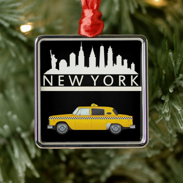 New York Yellow Taxi Cab - Ornament  (Tree)