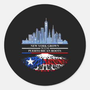 New Yorker Half Puerto Rican New York City Puerto Classic Round Sticker