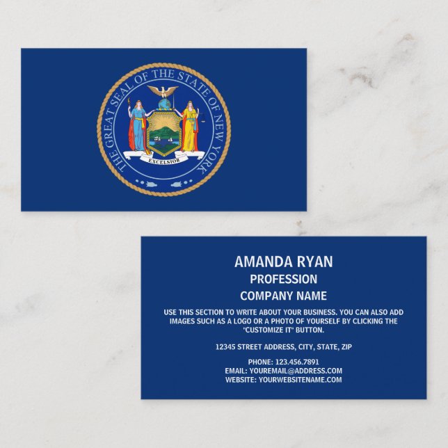 New Yorker Seal, Seal of New York Business Card (Front/Back)