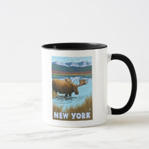 New YorkMoose Drinking in Lake Mug