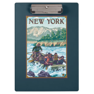 New YorkRiver Rafting Scene Clipboard