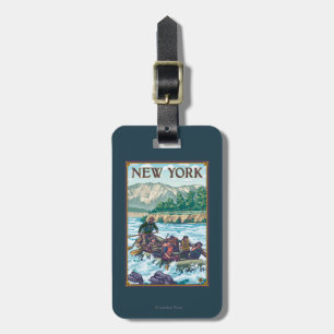 New YorkRiver Rafting Scene Luggage Tag