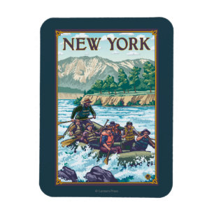 New YorkRiver Rafting Scene Magnet