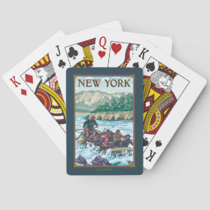 New YorkRiver Rafting Scene Playing Cards