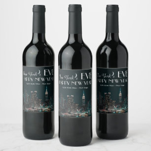 New York's Eve, Happy New Year Wine Label