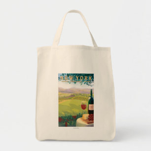 New YorkWine Country Scene Tote Bag