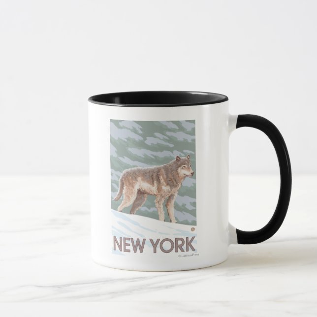 New YorkWolf Scene Mug (Right)