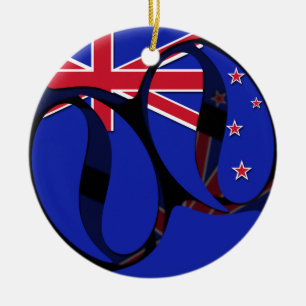 New Zealand #1 Ceramic Tree Decoration