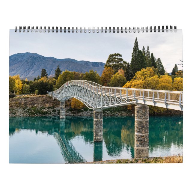New Zealand 2025 Calendar with Scenic Locations (Back)