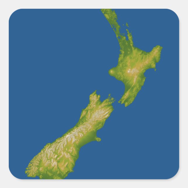 New Zealand 2 Square Sticker (Front)