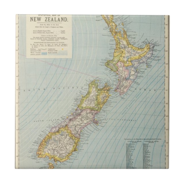New Zealand 4 Ceramic Tile (Front)
