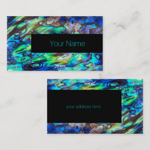 New Zealand Abalone Paua Shell Pattern 1 Business Card