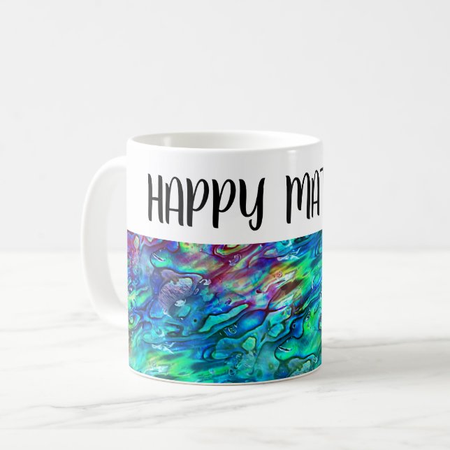 New Zealand Abalone Paua Shell Pattern 1 Coffee Mug (Front Left)