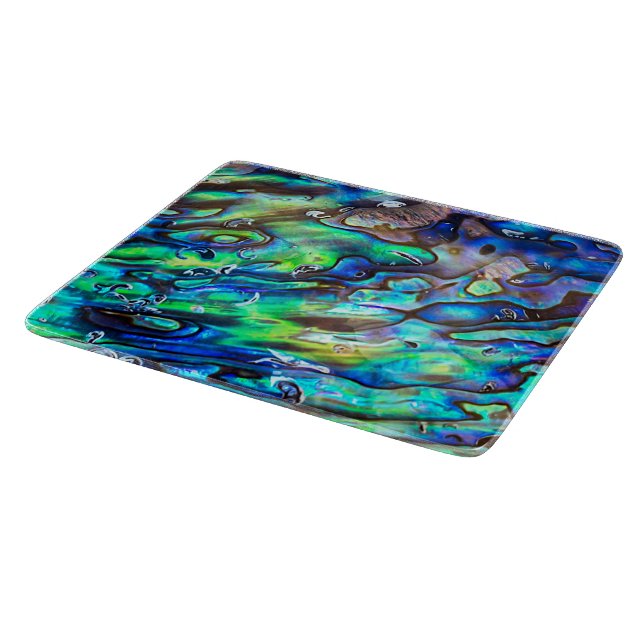 New Zealand Abalone Paua Shell Pattern 1 Cutting Board (Corner)