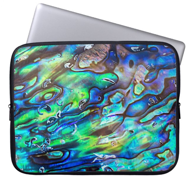 New Zealand Abalone Paua Shell Pattern 1 Laptop Sleeve (Front)
