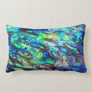New Zealand Abalone Paua Shell Pattern 1 Lumbar Cushion