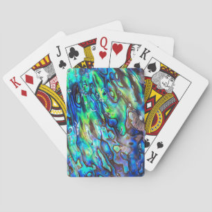 New Zealand Abalone Paua Shell Pattern 1 Playing Cards