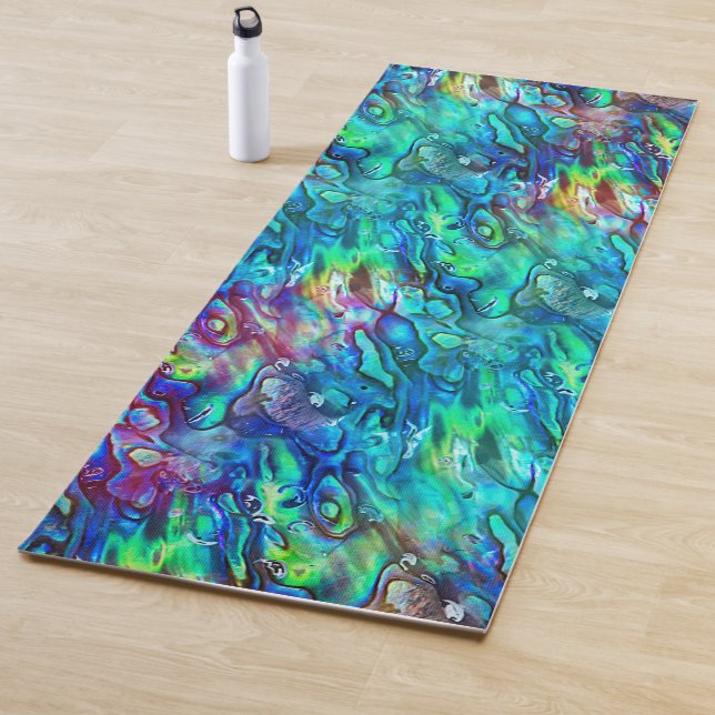 New Zealand Abalone Paua Shell Pattern 1 Yoga Mat (In Situ)