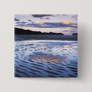 New Zealand, Abel Tasman National Park, Coast 15 Cm Square Badge