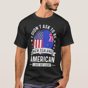 New Zealand American Patriot Grown Humor Flag T-Shirt
