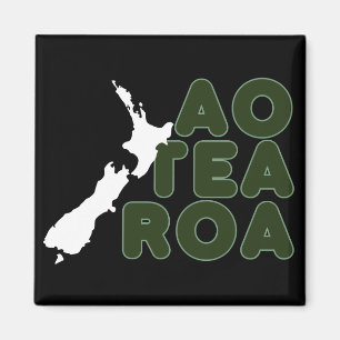 NEW ZEALAND AOTEAROA NZ COUNTRY GRAPHIC MAORI NAME MAGNET
