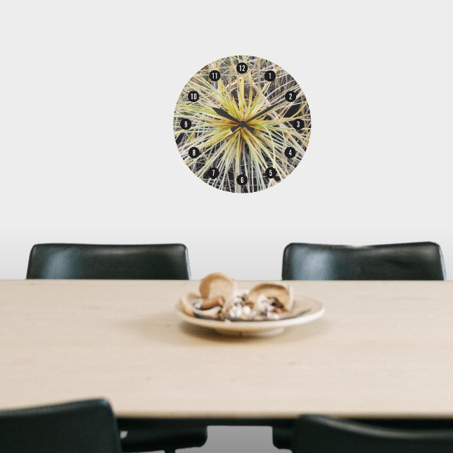 New Zealand Beach Dune Grass Spinifex Custom Photo Large Clock (New Zealand Beach Dune Grass Spinifex Custom Photo Large Clock)