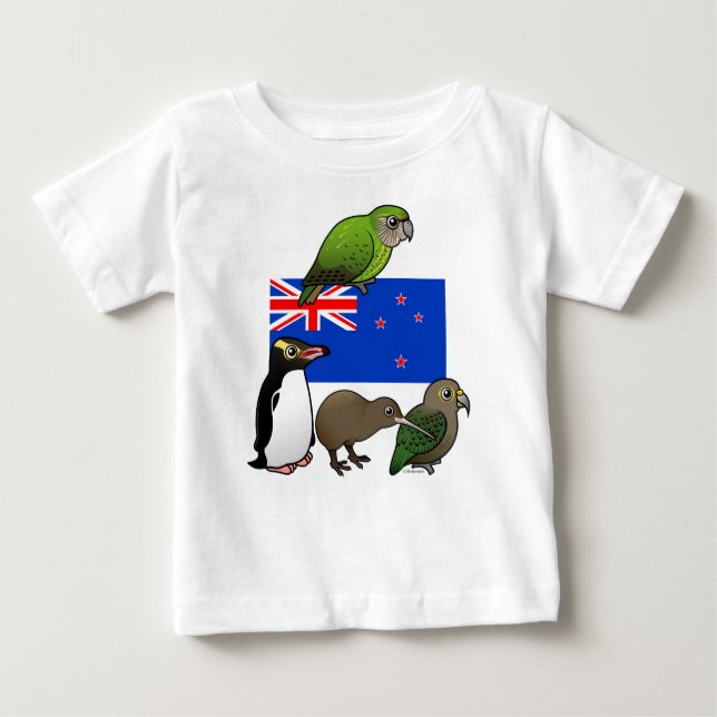 New Zealand Birdorables Baby T-Shirt (Front)