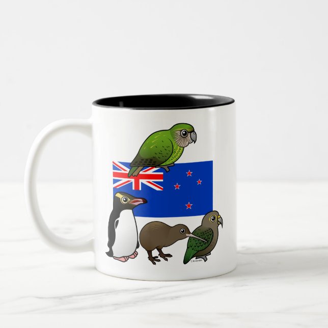 New Zealand Birdorables Two-Tone Coffee Mug (Left)
