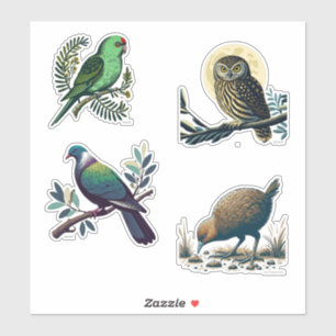 New Zealand Birds Stickers