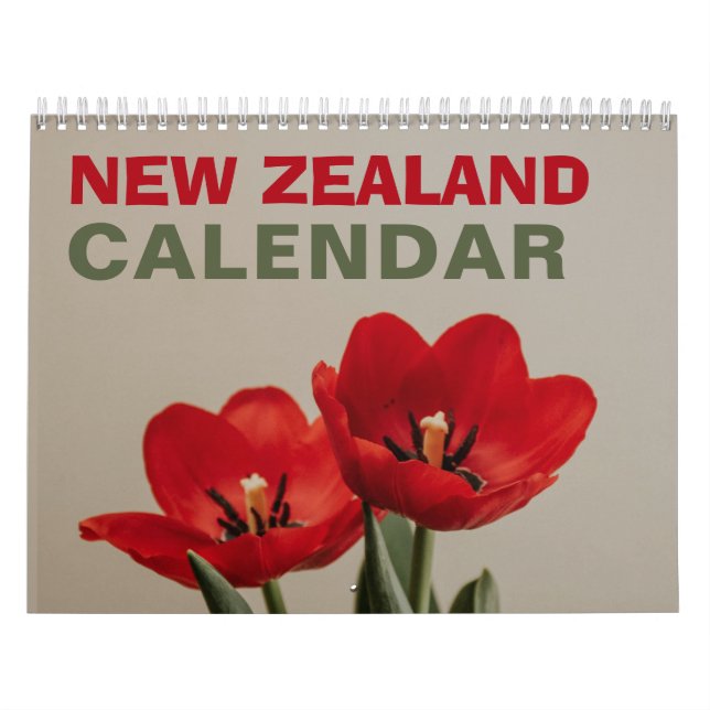 New Zealand Calendar with Holidays 2026 (Cover)