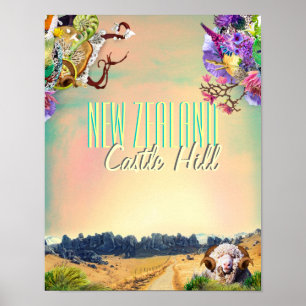 New Zealand Castle Hill rocks Poster