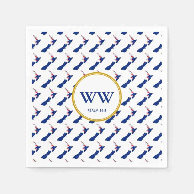 NEW ZEALAND Celebration Birthday Heritage Party Napkin (Front)