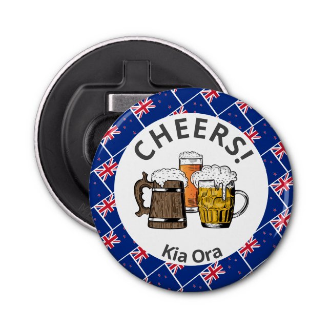 NEW ZEALAND Cheers Kia Ora Beer Bottle Opener (Front)