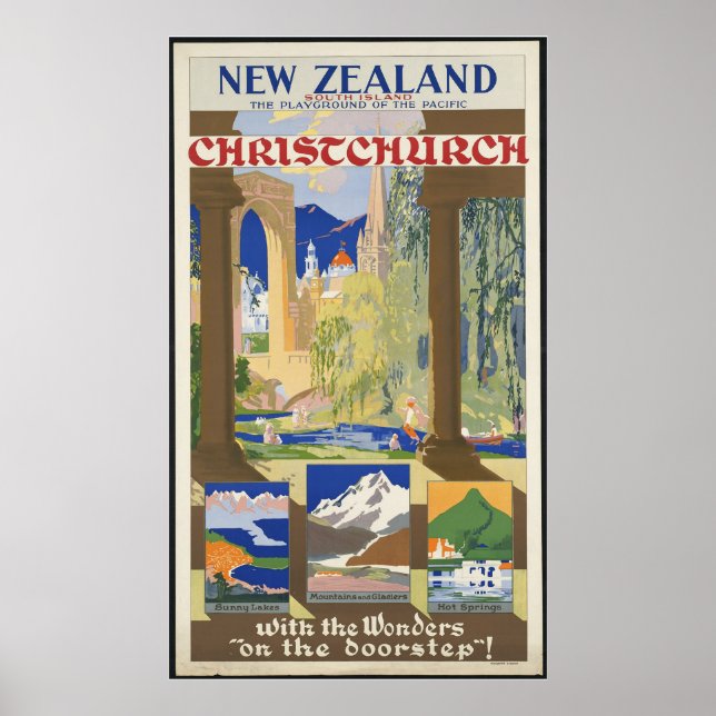 New Zealand Christchurch Poster (Front)