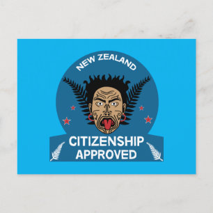 New Zealand Citizenship Gift   New Citizen   Kiwi  Announcement Postcard