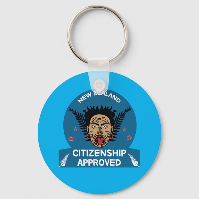 New Zealand Citizenship Gift | New Citizen | Kiwi  Key Ring (Front)