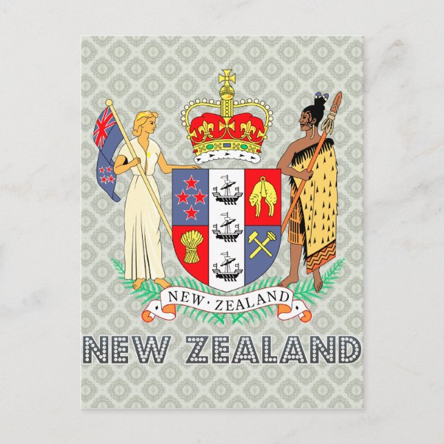 New Zealand Coat of Arms Postcard (Front)
