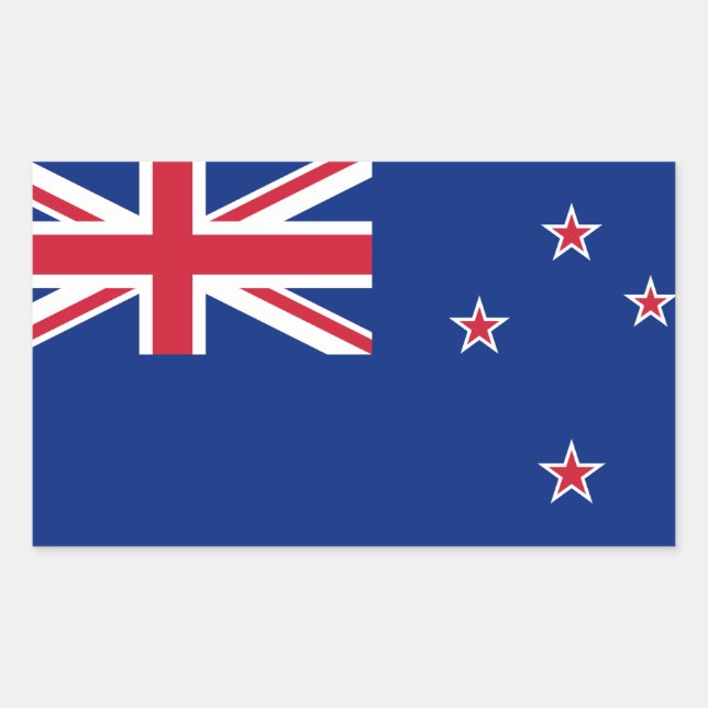 New Zealand* Colourful Flag Sticker (Front)