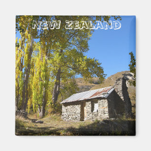 New Zealand, Cottage, Autumn (Fridge Magnet) Magnet