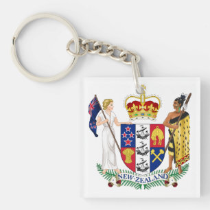 New Zealand country coat arms symbol emblem flag Key Ring