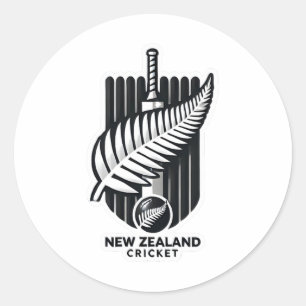 New Zealand Cricket Celebrating The Spirit Of The Classic Round Sticker