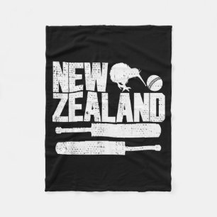 New Zealand Cricket (mr Kiwi And Mr Ball)  Fleece Blanket