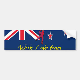 New Zealand Cricket Team: Love From My Heart Art Bumper Sticker
