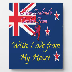 New Zealand Cricket Team: Love From My Heart Art Plaque