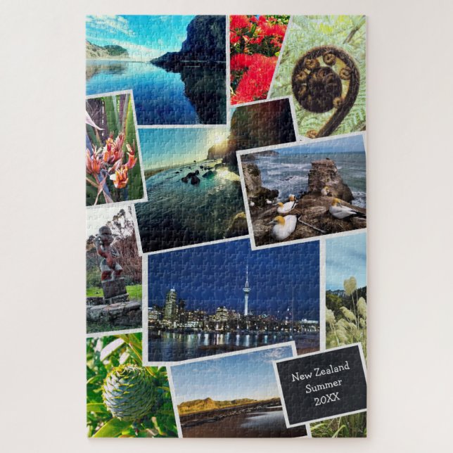 New Zealand Custom Photo Collage Jigsaw Puzzle (Vertical)