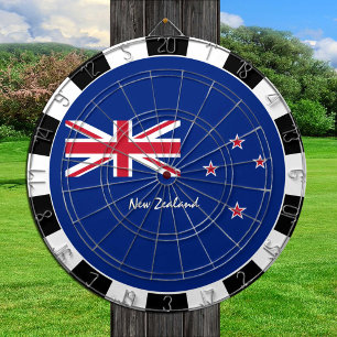 New Zealand Dartboard, game board, N. Zealand Flag Dartboard