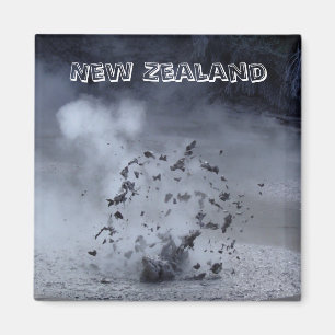 New Zealand - Exploding Mud (Fridge Magnet) Magnet