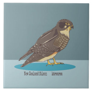 New Zealand Falcon Karearea Ceramic Tile